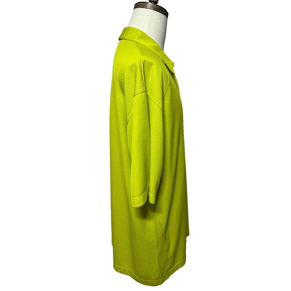 Nike Golf Shirt Mens XXL Neon Green Fit Dry Short Sleeve Stretchy Polo Preppy - Picture 6 of 9